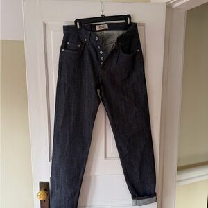 Naked & Famous Denim Straight Leg Dark Indigo Jeans